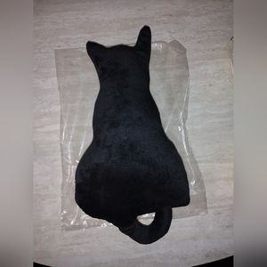 Black cat pillow